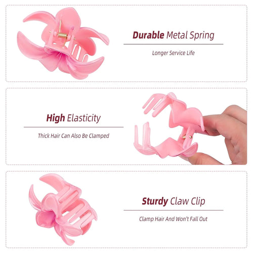 Tropical Hawaiian Flower Hair Claw Clips