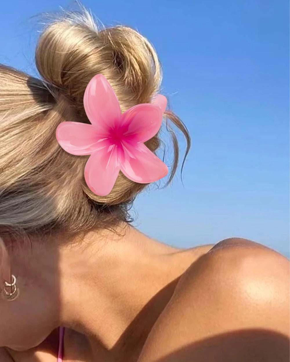 Tropical Hawaiian Flower Hair Claw Clips